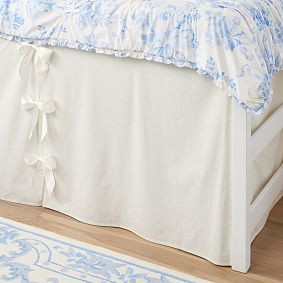 LoveShackFancy Vaulted Twin XL Bows Bedskirt | Pottery Barn Teen