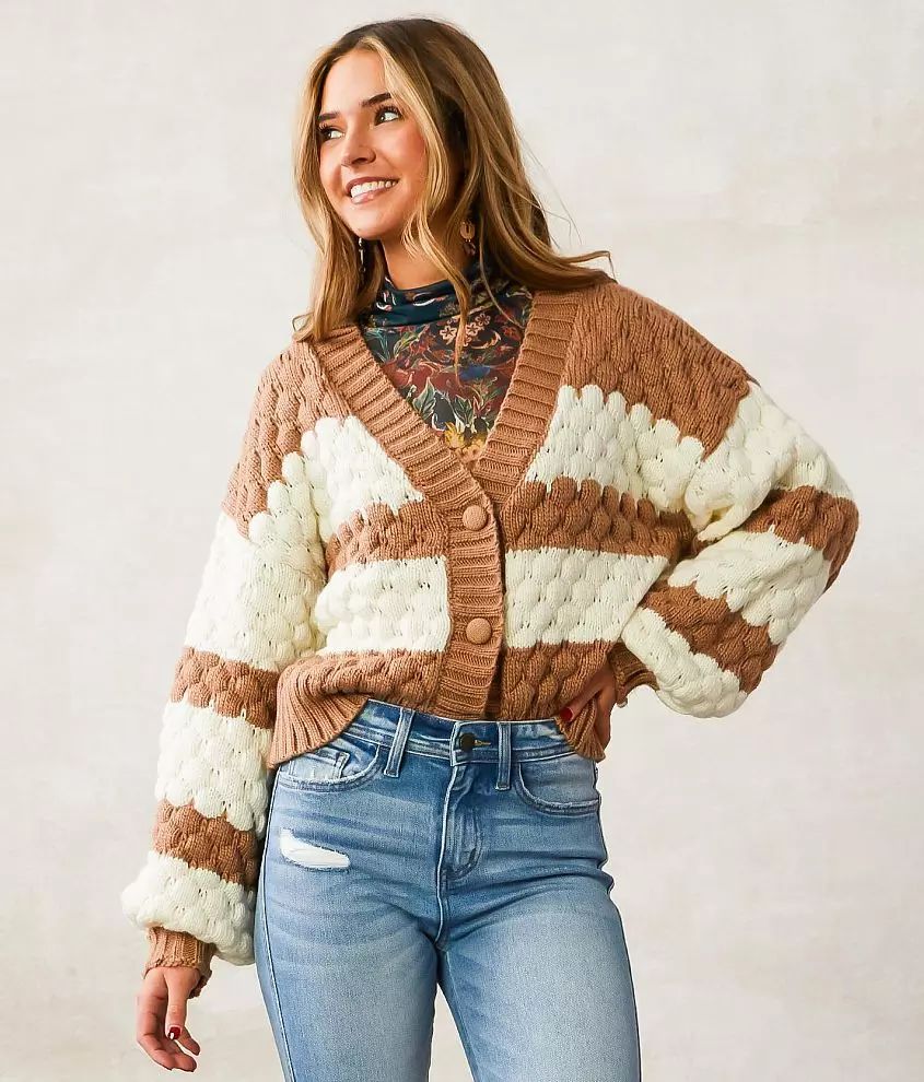 Bobble Stitch Cardigan Sweater | Buckle