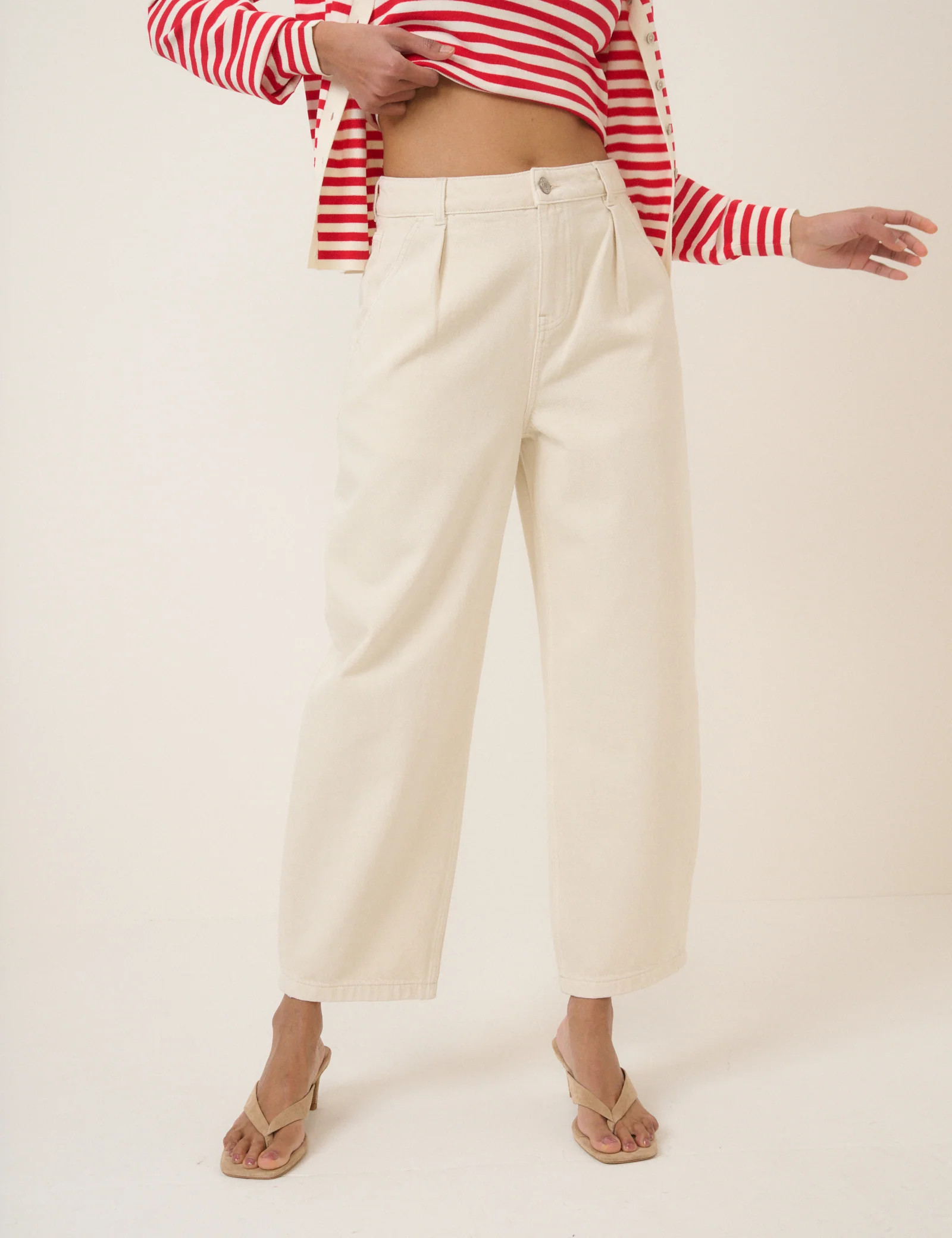 Cream Peckham Barrel Leg Jeans | Nobody's Child