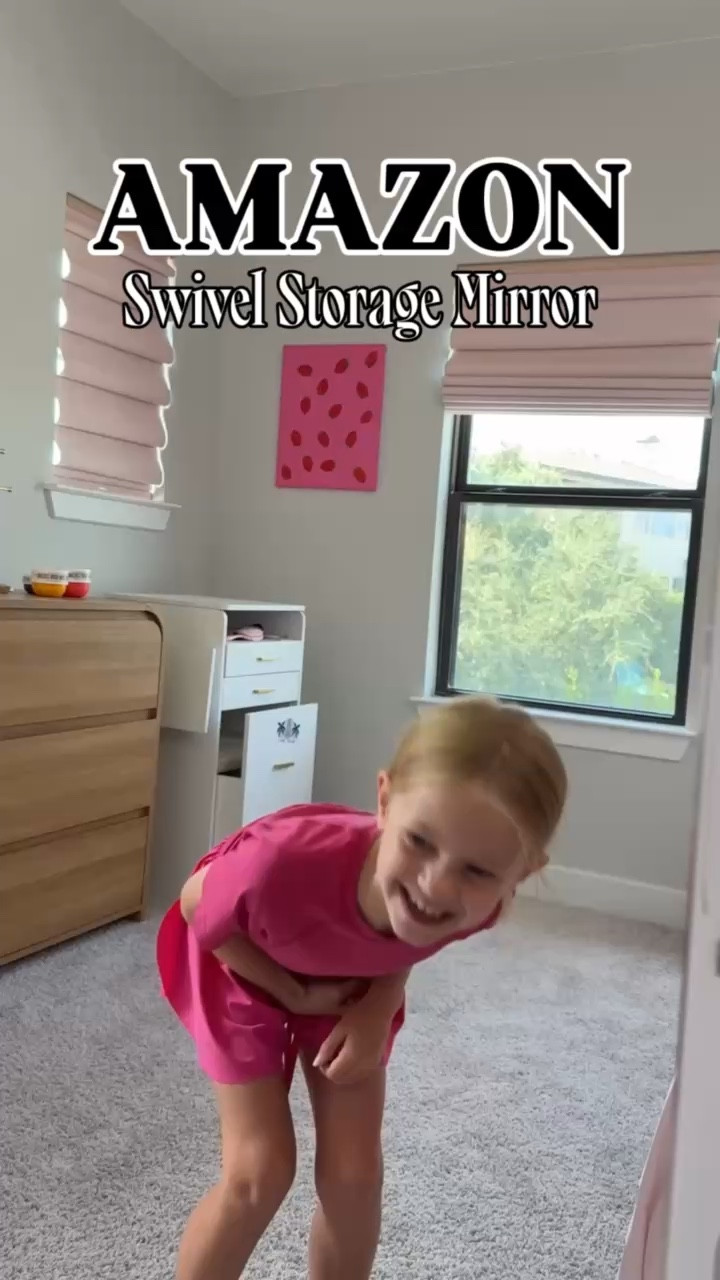 The best swivel mirror with storage! 

#LTKKids #LTKHome