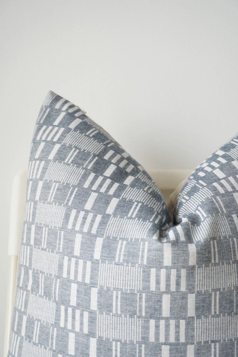 Grey Striped White linear Pillow Cover | Etsy (CAD)