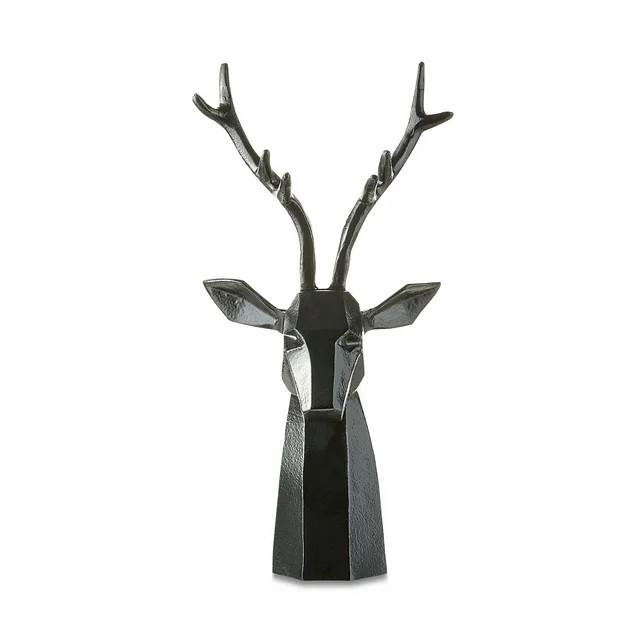 Black Aluminum Reindeer Tabletop Decoration, 14.5 in, by Holiday Time | Walmart (US)