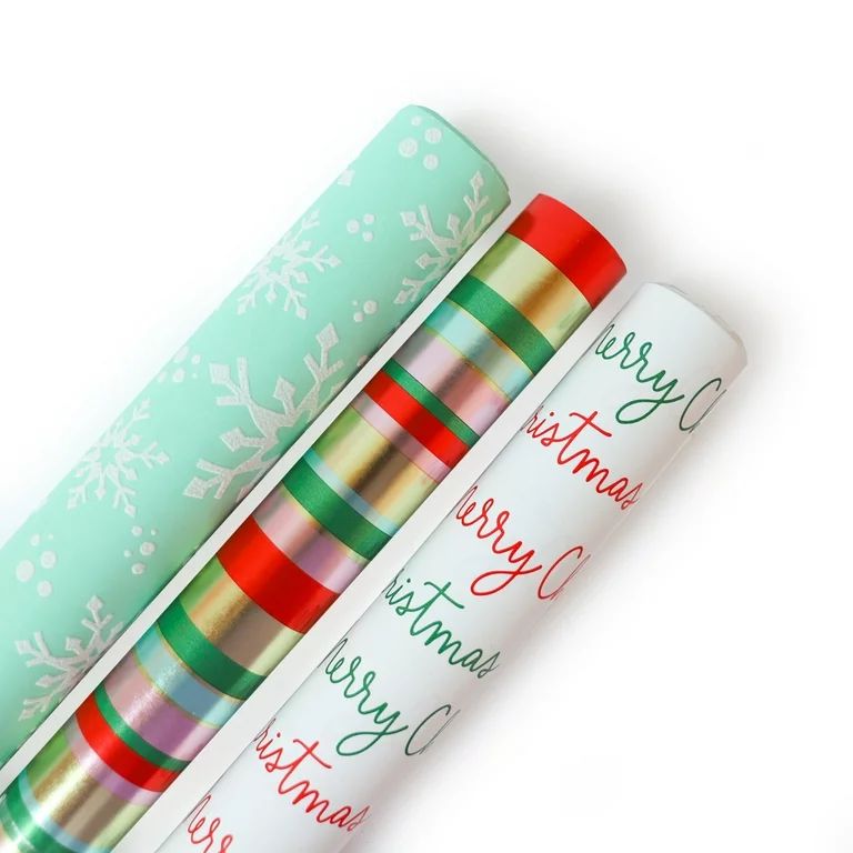Packed Party "Extra Merry" Gift Wrapping Paper Set - Walmart.com | Walmart (US)