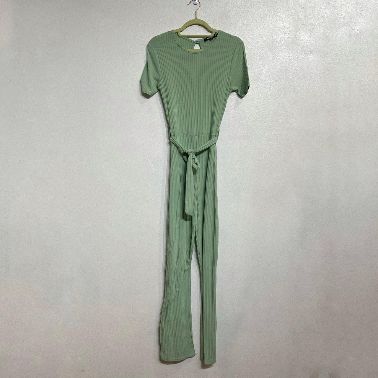 Missguided Women's Jumpsuit - Green - 2 | Depop US