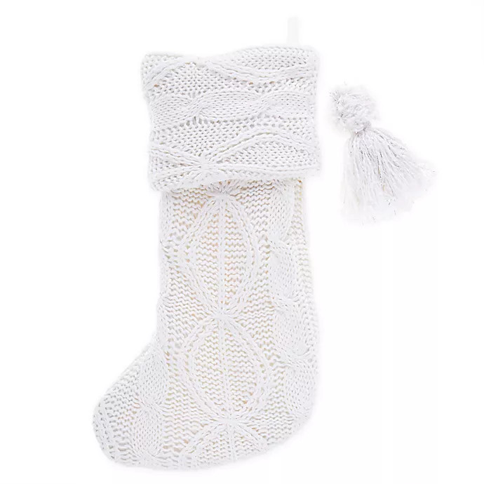 Bee & Willow™ Home Rustic Stocking in Coconut Milk | Bed Bath & Beyond