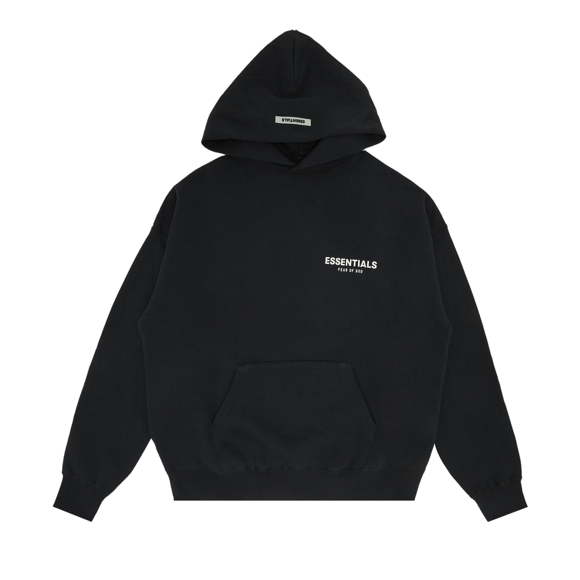 Fear of God Essentials Photo Pullover Hoodie 'Black' | GOAT