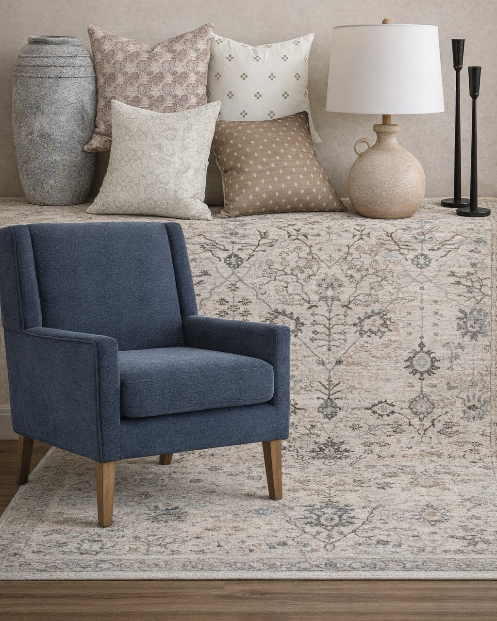 Neutral Living Room Finds You’ll Use Every Day

Follow @farmtotablecreations on Instagram for more cozy, elevated home finds 🤍

These are the pieces that instantly make a space feel finished without trying too hard. The layered neutral pillows add warmth and texture, the vintage-inspired rug grounds everything beautifully, and that blue accent chair is the perfect subtle pop of color. I love mixing soft patterns with classic shapes like this—it feels curated but still so livable.

#accentchair | #throwpillows | #area rug | #tablelamp | #candlesticks | #livingroomdecor | #homedecorfinds | #neutraldecor

#LTKHome #LTKSaleAlert