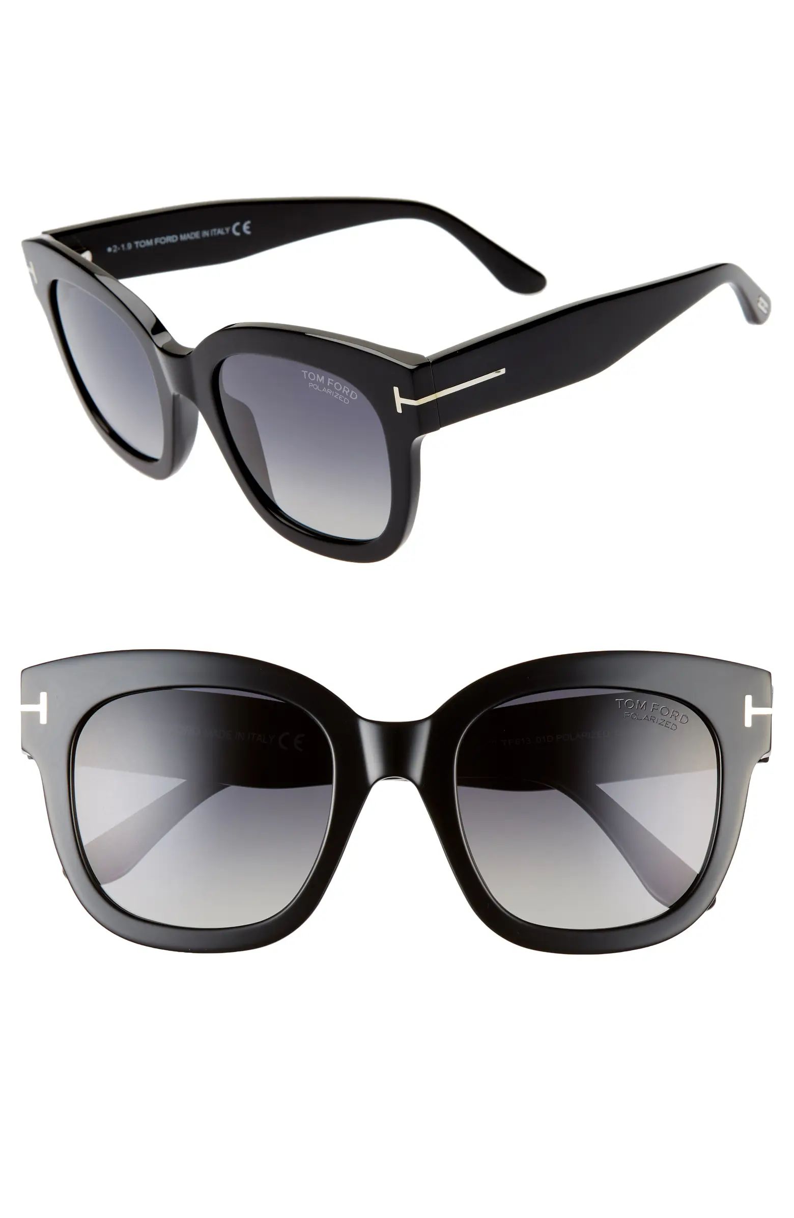 Beatrix 52mm Polarized Gradient Square Sunglasses | Nordstrom