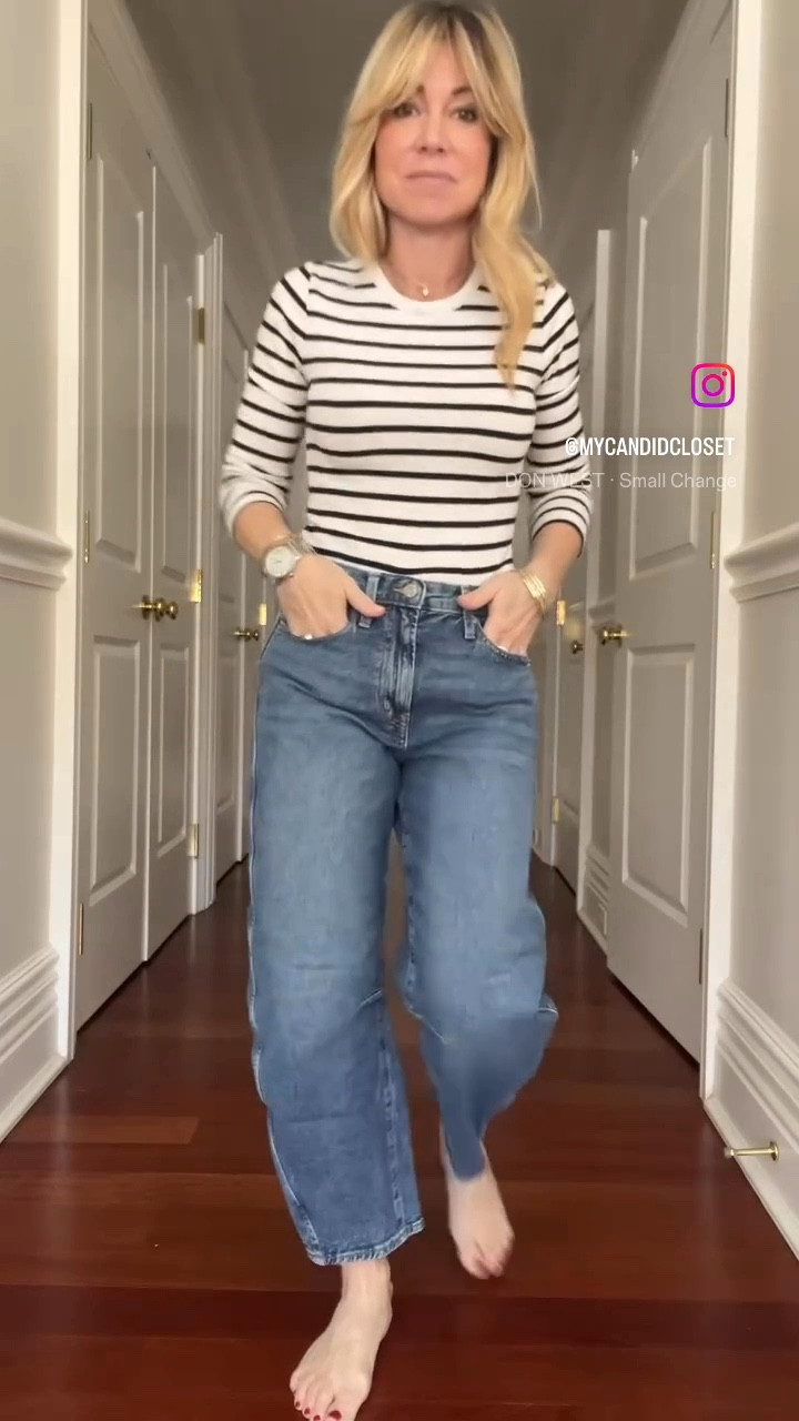 Best affordable jeans—cropped, slightly barrel, all comfort  

#LTKOver40 #LTKootd #LTKSeasonal