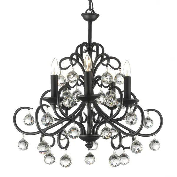 Gallery 'Gallery Versailles' Crystal Balls Wrought Iron Chandelier | Bed Bath & Beyond
