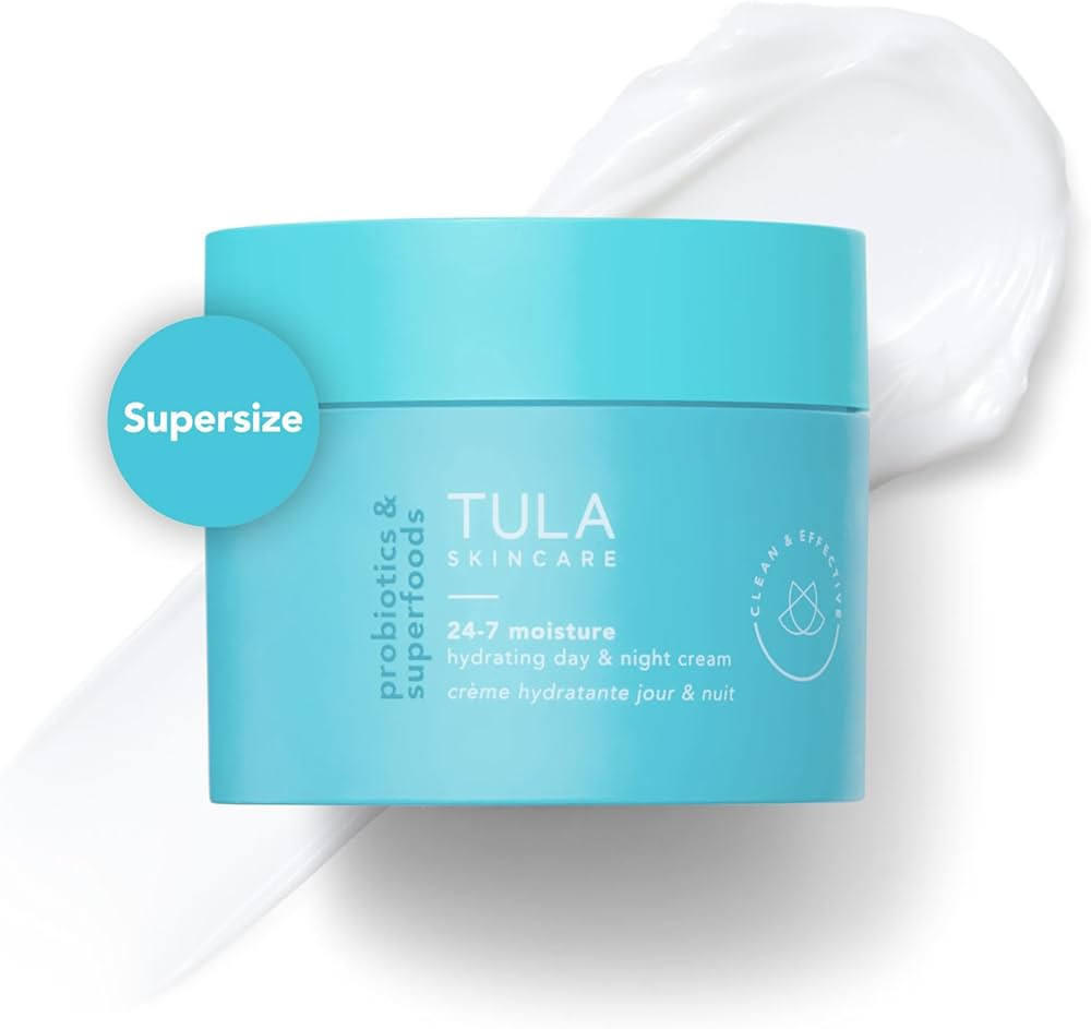 TULA Skin Care 24-7 Hydrating Day & Night Cream - Supersize, Anti-Aging Moisturizer for Face, Con... | Amazon (US)