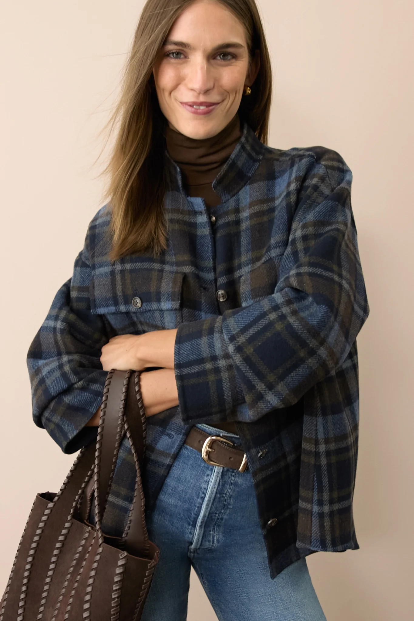 Navy and Plaid Reversible Bonnie Jacket | Tuckernuck (US)