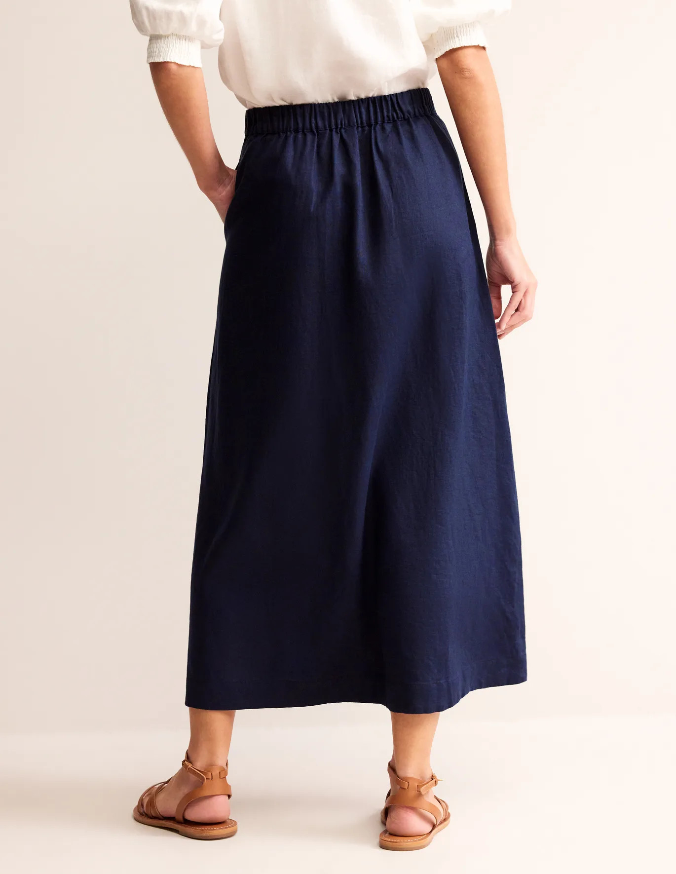Florence Linen Midi Skirt | Boden (US)