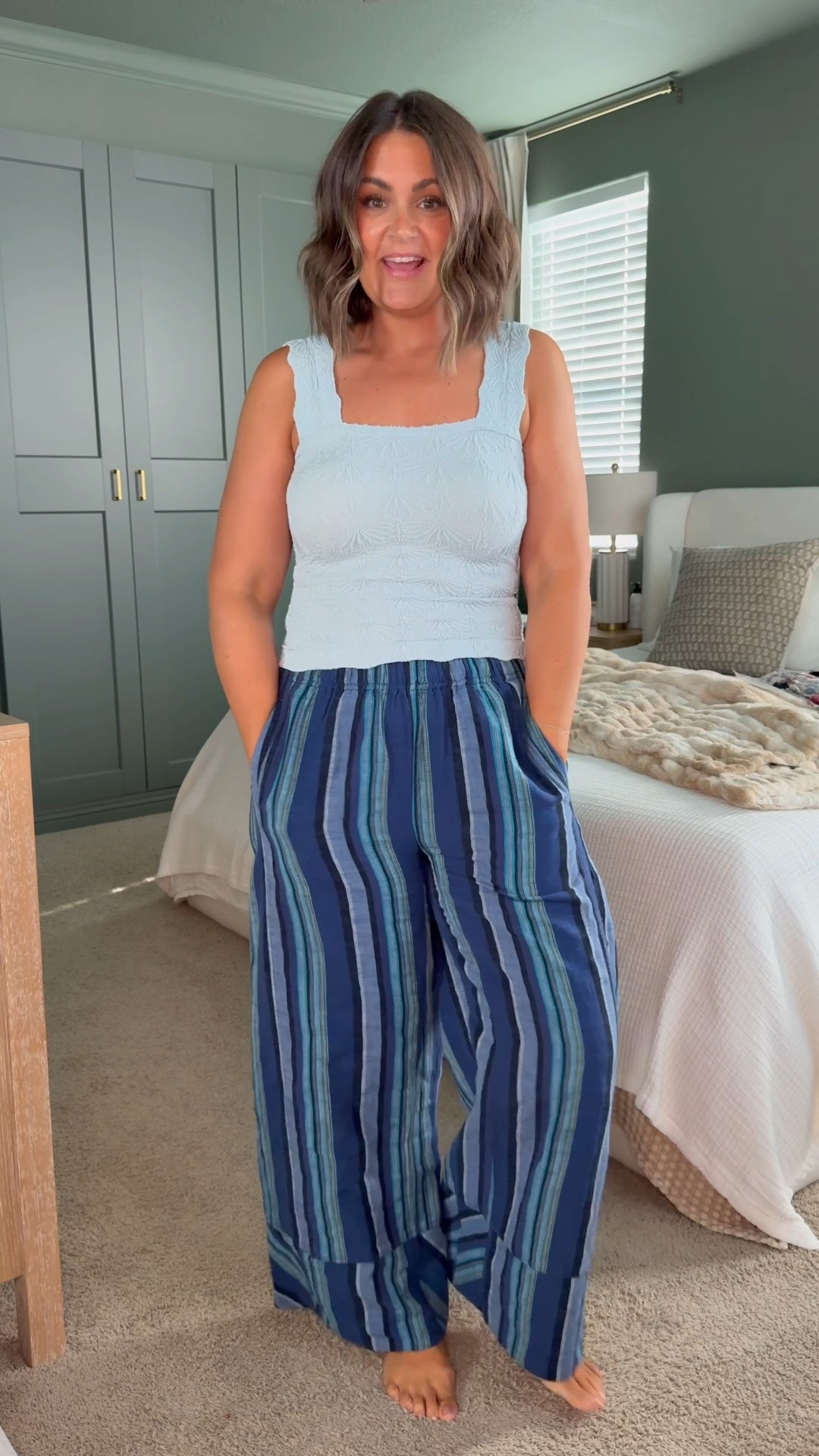 Tank large, pants medium (size down!)

Size 12, midsize, casual style, summer outfit. Fall fashion, fall transition outfit, free people

#LTKootd #LTKMidsize #LTKstorytime