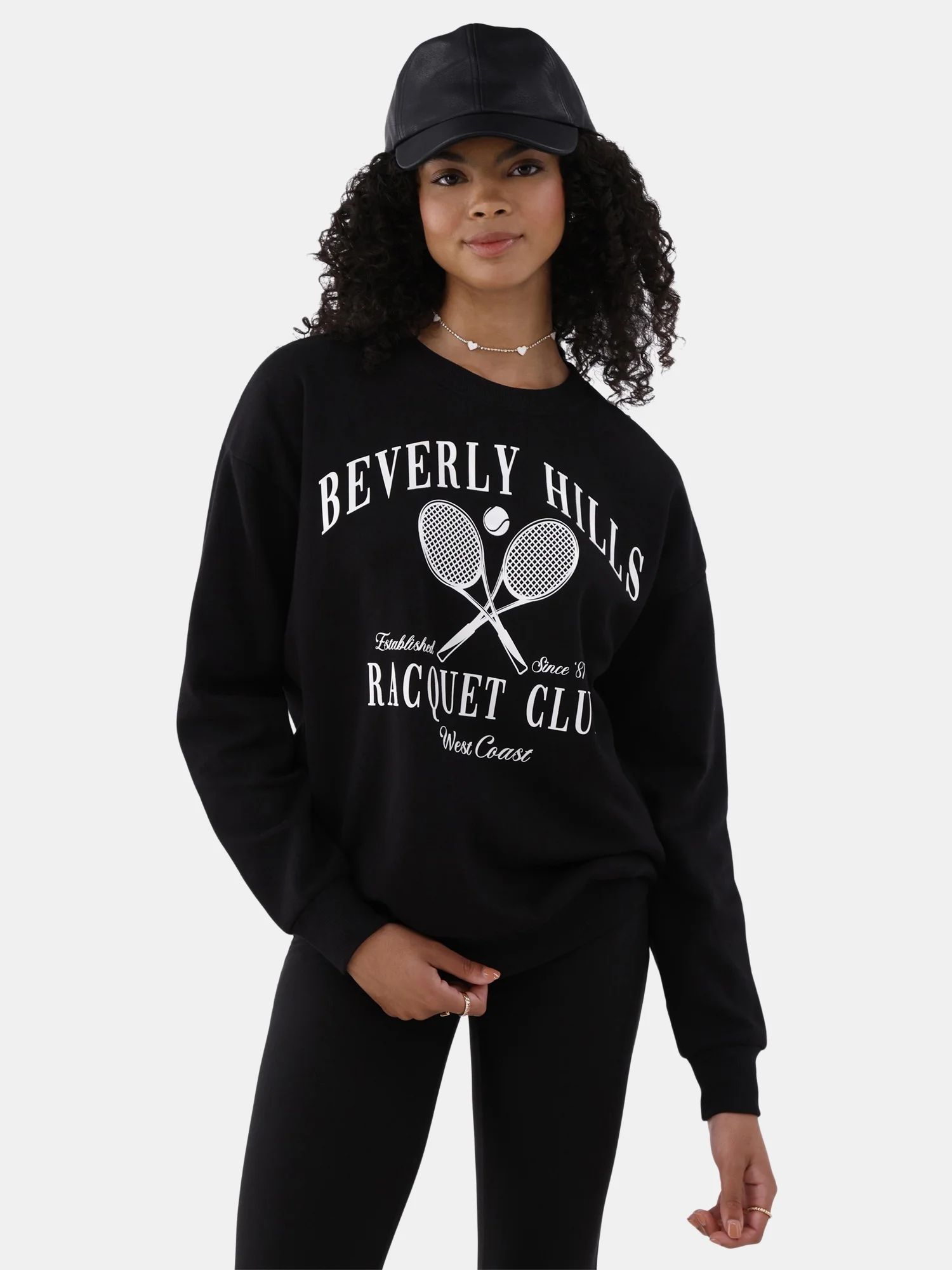 No Boundaries Washed Crewneck Sweatshirt, Women’s and Women’s Plus - Walmart.com | Walmart (US)