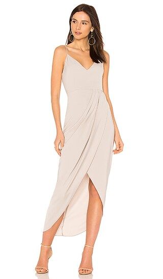 Cocktail Draped Dress in Oyster | Revolve Clothing (Global)