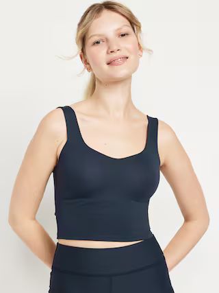 PowerSoft Molded Cup Longline Sports Bra for Women | Old Navy (US)