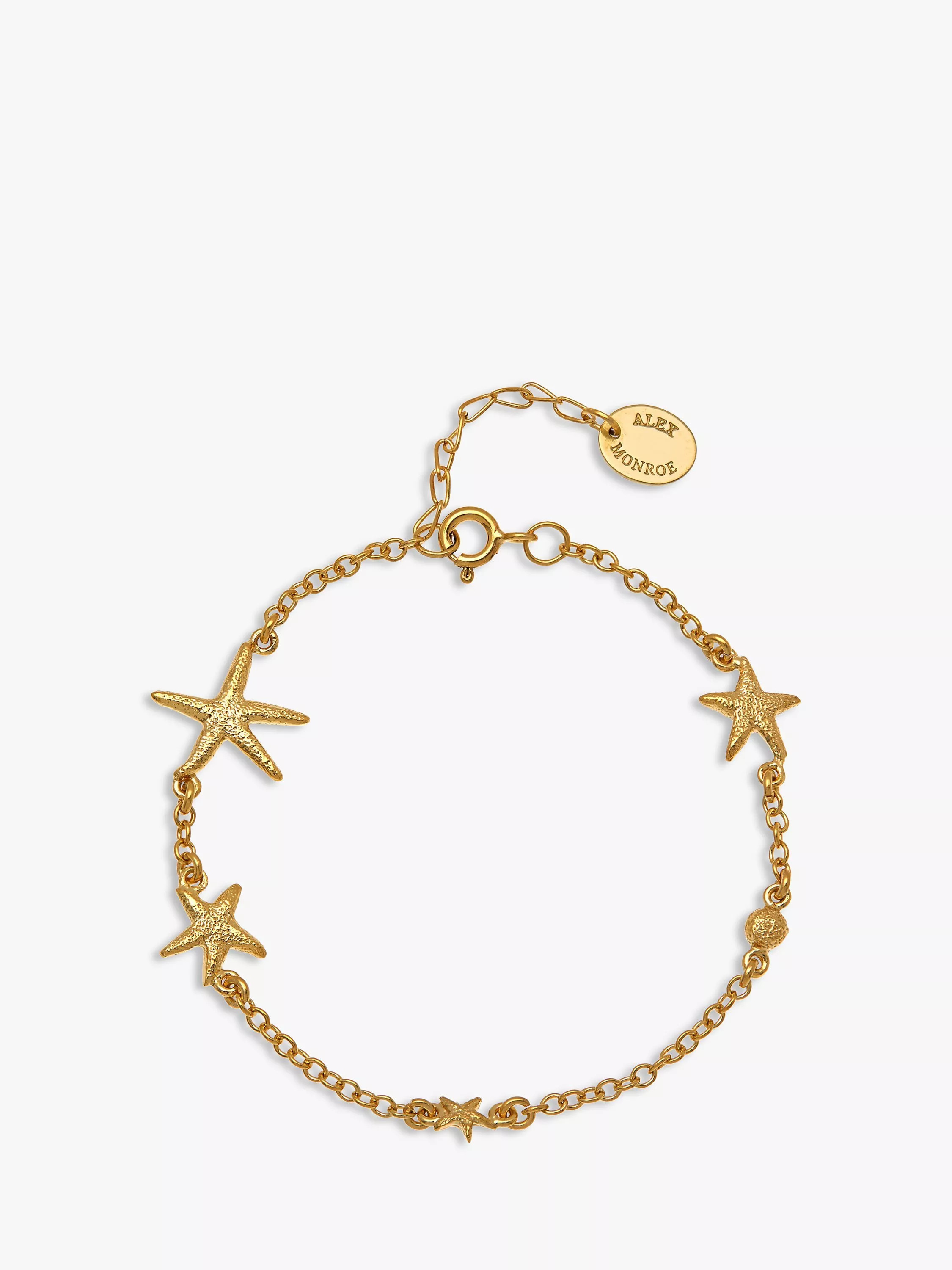 Alex Monroe Starfish Chain Bracelet, Gold | John Lewis (UK)