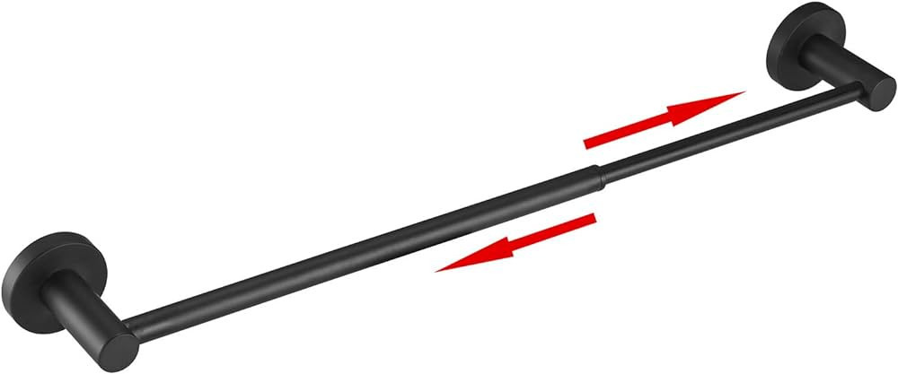BESy Adjustable 15.9 to 28.6 Inch Single Bath Towel Bar Rack for Bathroom Accessories SUS304 Stai... | Amazon (US)