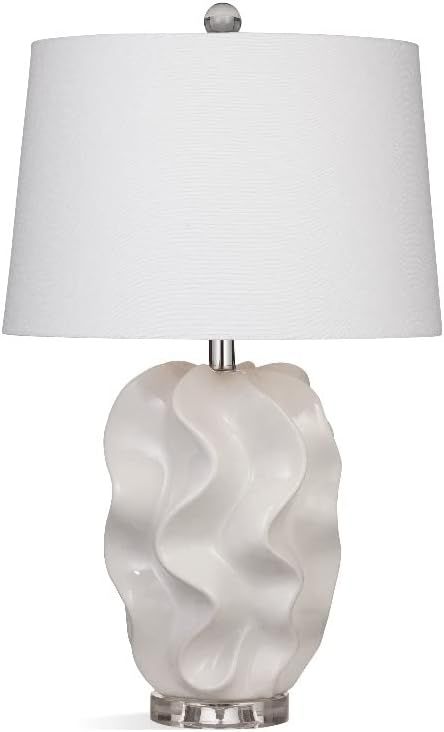 Bassett Mirror Crete Table Lamp in White Ceramic | Amazon (US)