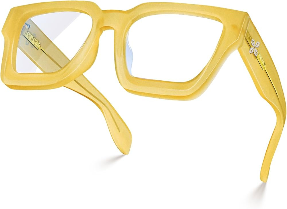 VISOONE Blue Light Blocking Glasses with TR97 Rectangle Frame and Chic Preppy Look for Women Men ... | Amazon (US)
