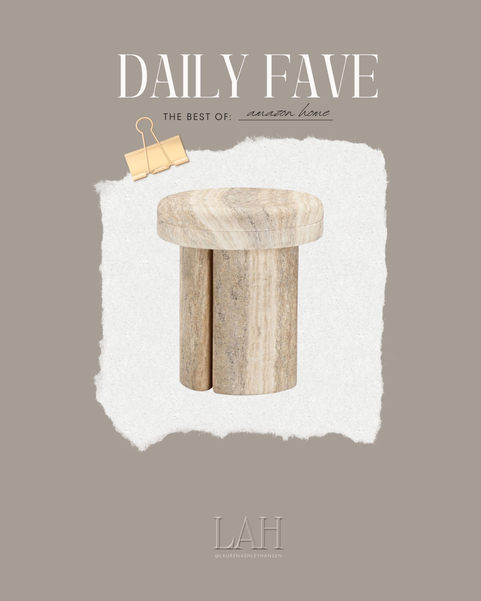 Love this travertine side table! The rounded edges and shape paired with the travertine material make this timeless! 

#LTKHome