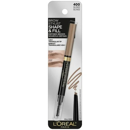 L'Oreal Paris Stylist Shape and Fill Mechanical Eyebrow Makeup Pencil, Blonde | Walmart (US)