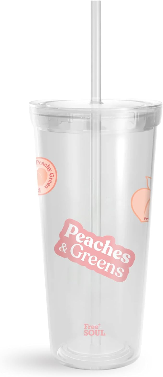 Free Soul Portable Cup with Straw | Screw On Lid | 750ml Travel Cup | BPA Free Spill Resistant Le... | Amazon (UK)
