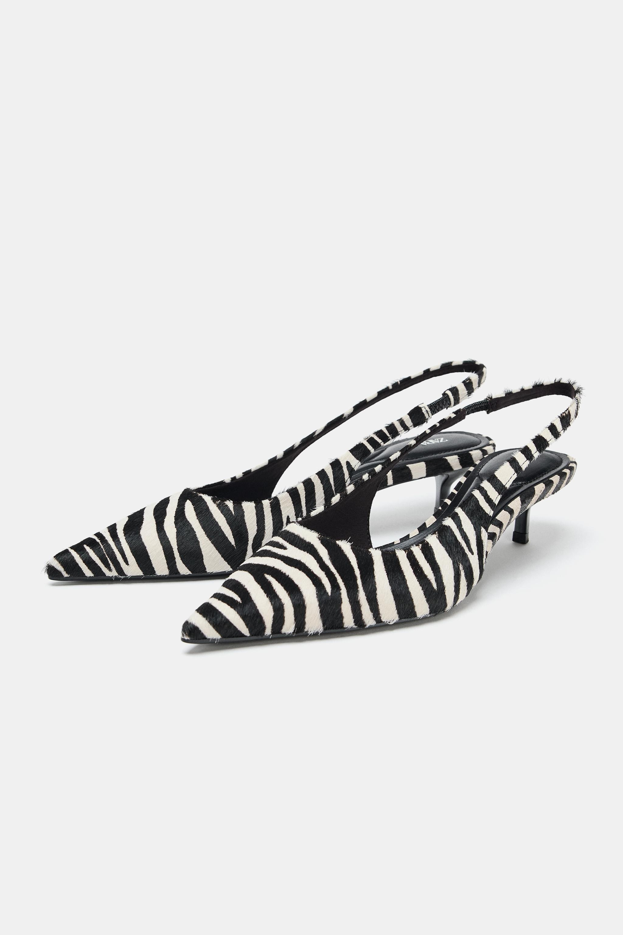 ANIMAL PRINT LEATHER SHOES | Zara US