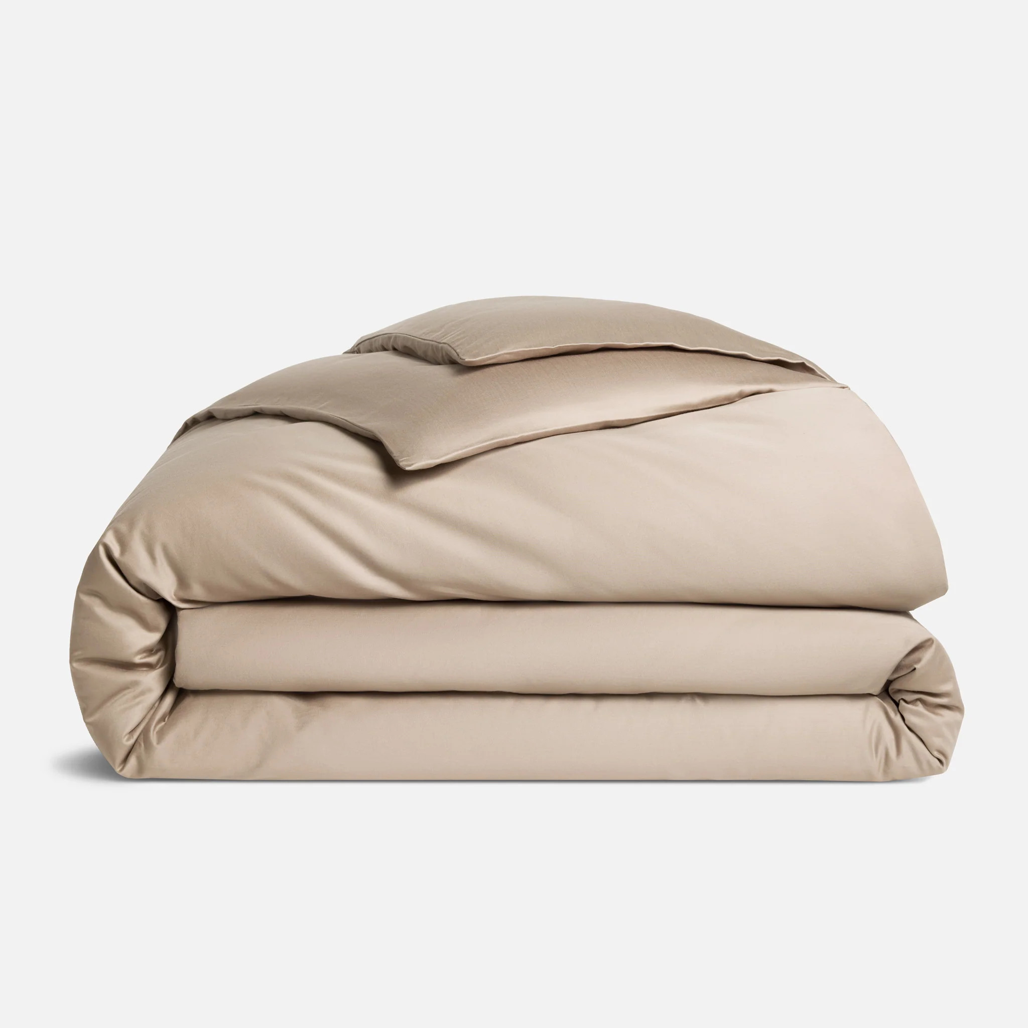 Brooklinen Luxe Sateen Duvet Cover size Full/Queen in Driftwood | Brooklinen