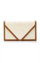 The Envelope Leather-Trimmed Fique Clutch | Moda Operandi (Global)