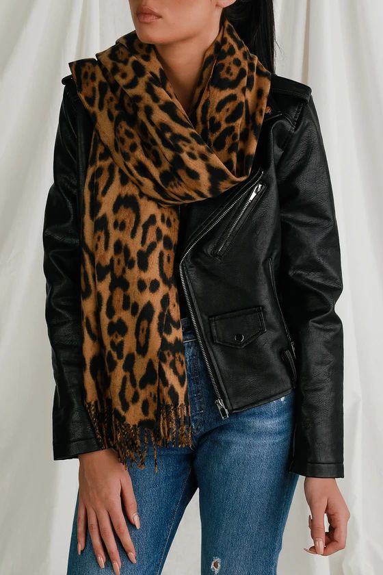 In the Wilderness Brown Leopard Print Oversized Scarf | Lulus (US)