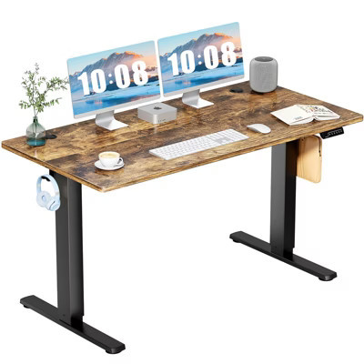 Sweetcrispy 55  Wide Height Adjustable Standing Desk - Brown | Target
