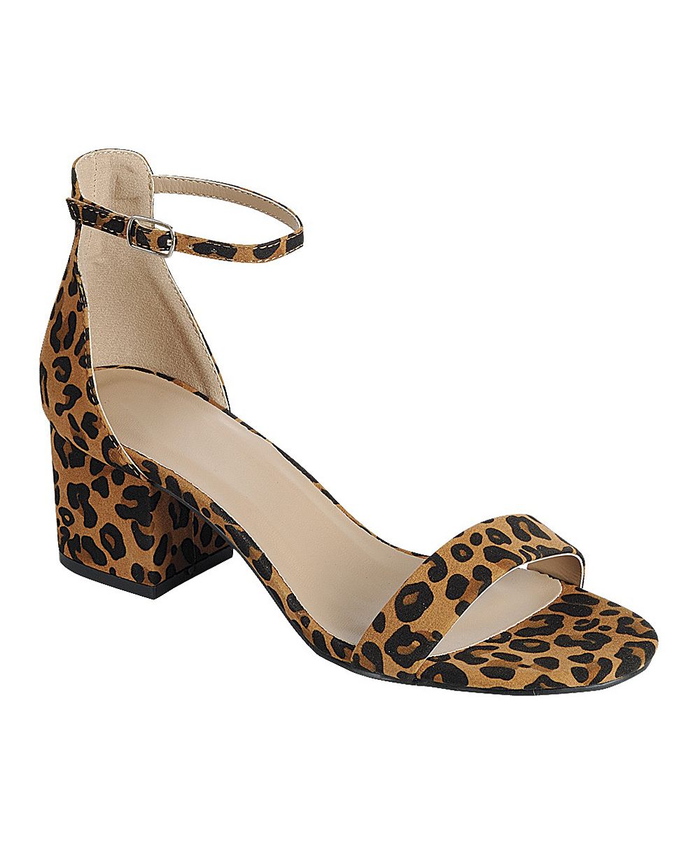 moca Women's Sandals LEOPARD - Leopard Stuart Low-Heeled Sandal - Women | Zulily