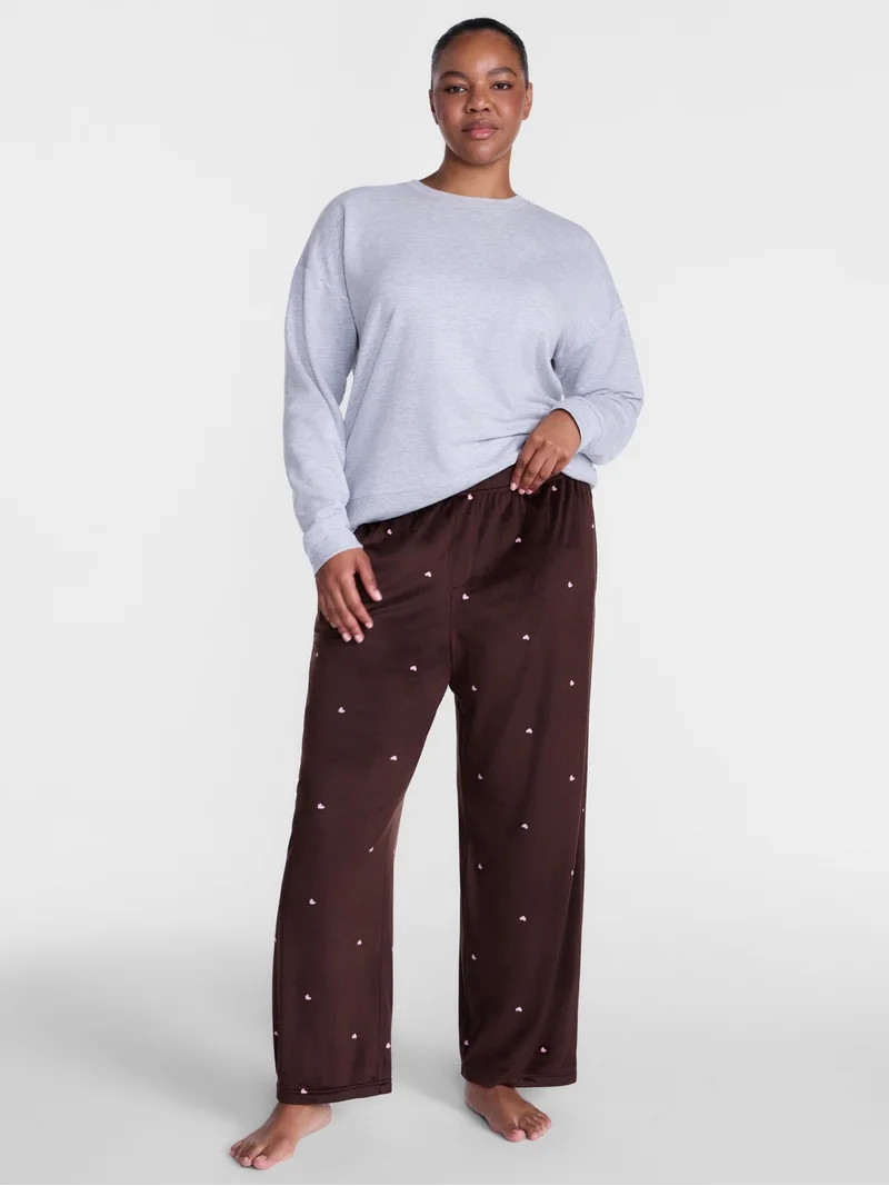 Joyspun Women's Velour Sleep Pants, Sizes XS-3X | Walmart (US)