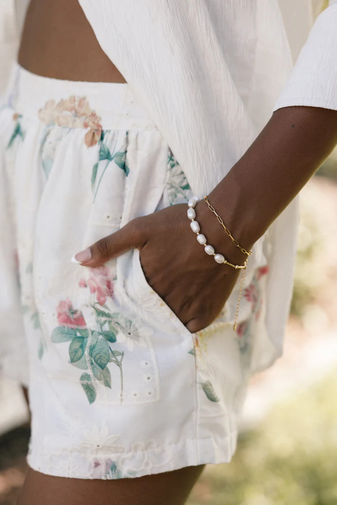 Ren Pearl Bracelet - Gold | Petal & Pup (US)