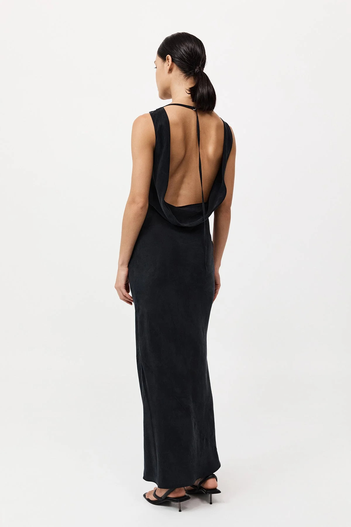 Draped Cowl Dress - Black | St. Agni (US, UK, EU)