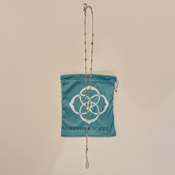 Kendra Scott Y Necklace Gold and White | Poshmark
