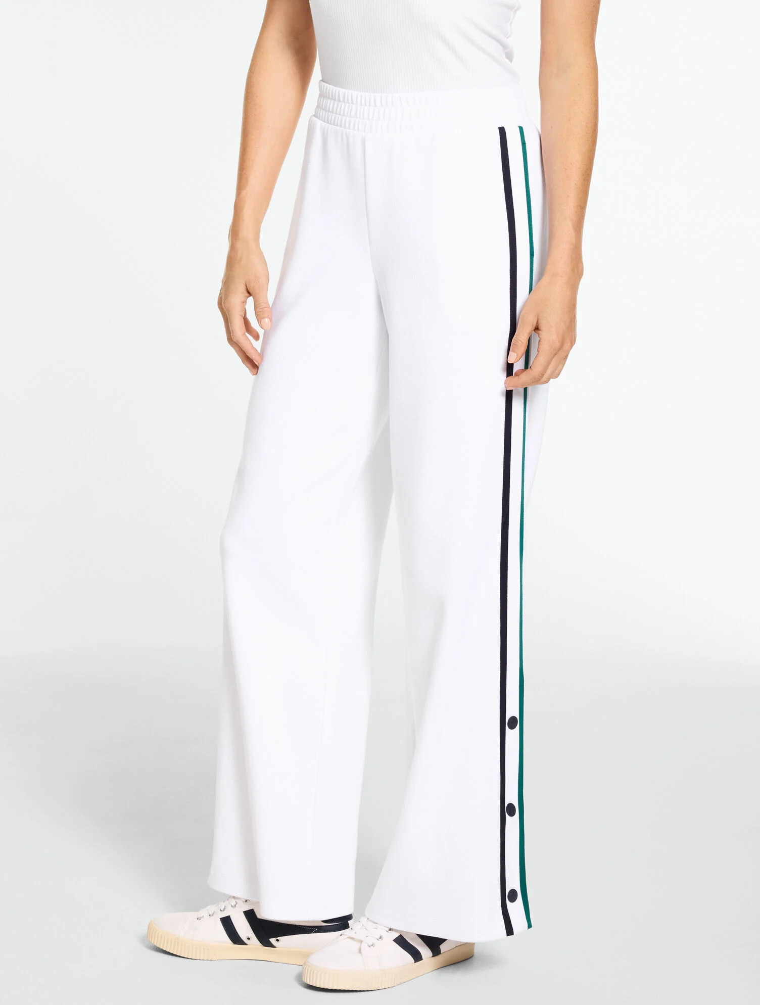 Piqué Wide Leg Tennis Pants | Talbots