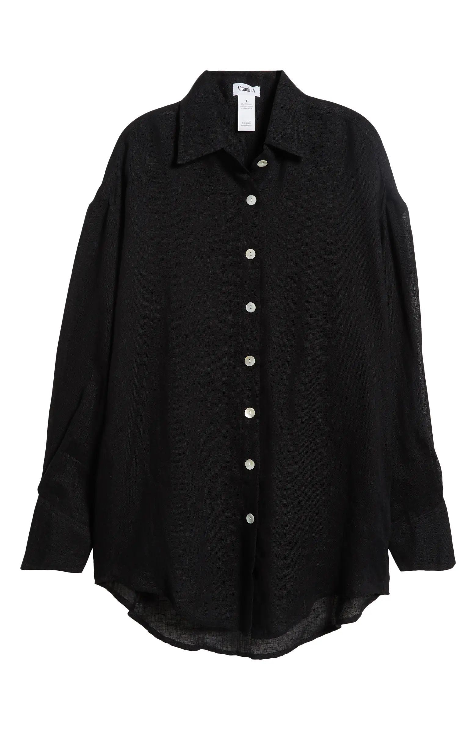 Playa Oversize Linen Cover-Up Shirt | Nordstrom