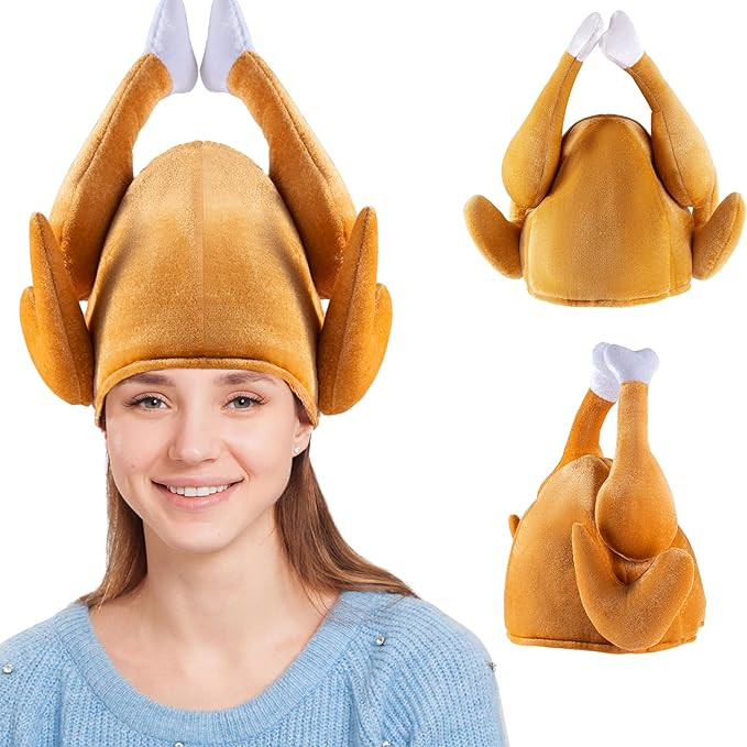 Spooktacular Creations 2 PCS Thanksgiving Roasted Turkey Hats, Plush Drumsticks Hat for Kids Wome... | Amazon (US)