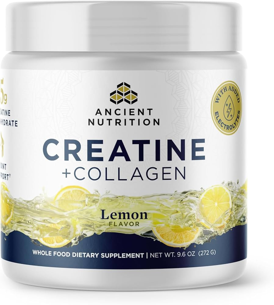 Ancient Nutrition Creatine + Collagen – Muscle Strength, Lean Body Mass, Joint Comfort & Cognit... | Amazon (US)