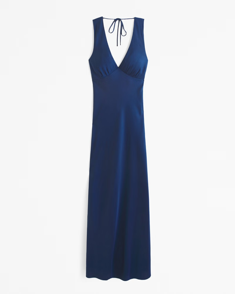 Women's Plunge Cowl Back Maxi Dress | Women's Dresses & Jumpsuits | Abercrombie.com | Abercrombie & Fitch (US)