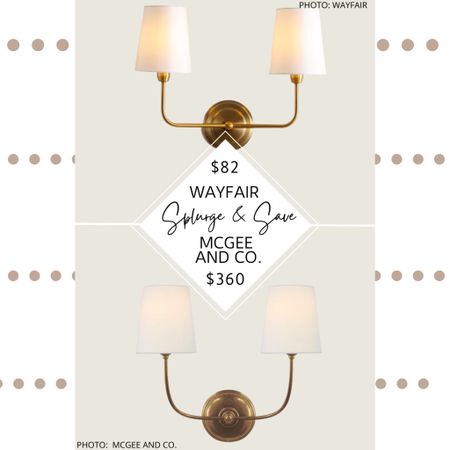 🚨New find🚨 McGee and Co.’s Vendome Wall Sconce features curved arms, cream paper shades, transitional style, comes in four colors (antique brass, nickel, bronze, and silver), and is available in a single or double light option. 

I found modern traditional wall sconces at Target, T.J.Maxx, Amazon, and Wayfair. They all feature a gold base, white or cream shades, a contemporary design, curved edges, and one, two, or three light options.

#sconce #wallsconce #lighting #light #mcgeeandco #lookforless #dupe #copycat #design #decor.  McGee and Co. Vendome Wall Sconce dupe. McGee and Co. Look for less. McGee and co. Dupes. Studio McGee dupes. Studio McGee copycat. Modern traditional wall sconce. Transitional wall sconce. Home decor on a budget. Look for less. Wayfair finds. McGee and Co. Finds. McGee and co lighting dupes. Gold wall sconces. Gold wall sconces with shades. Brass wall sconces with shades. Lighting dupes. Hallway lighting. Bedroom lighting. Living room lighting. 

#LTKsalealert #LTKunder100 #LTKhome