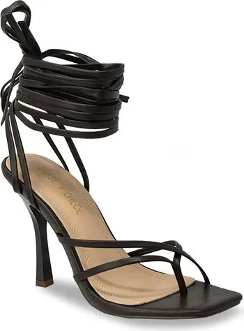 CHASE AND CHLOE ́ Strappy Tie-Up Heeled Sandal | Nordstromrack | Nordstrom Rack