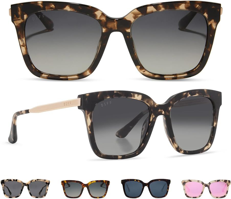 DIFF Bella Designer Square Oversized Sunglasses for Women UV400 Protection, Tortoise trendy fashi... | Amazon (US)