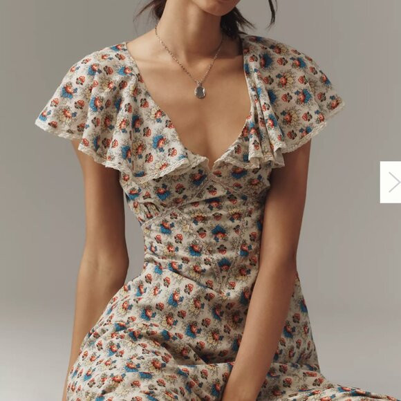 Eloise V-Neck Ruffle Midi Dress | Poshmark