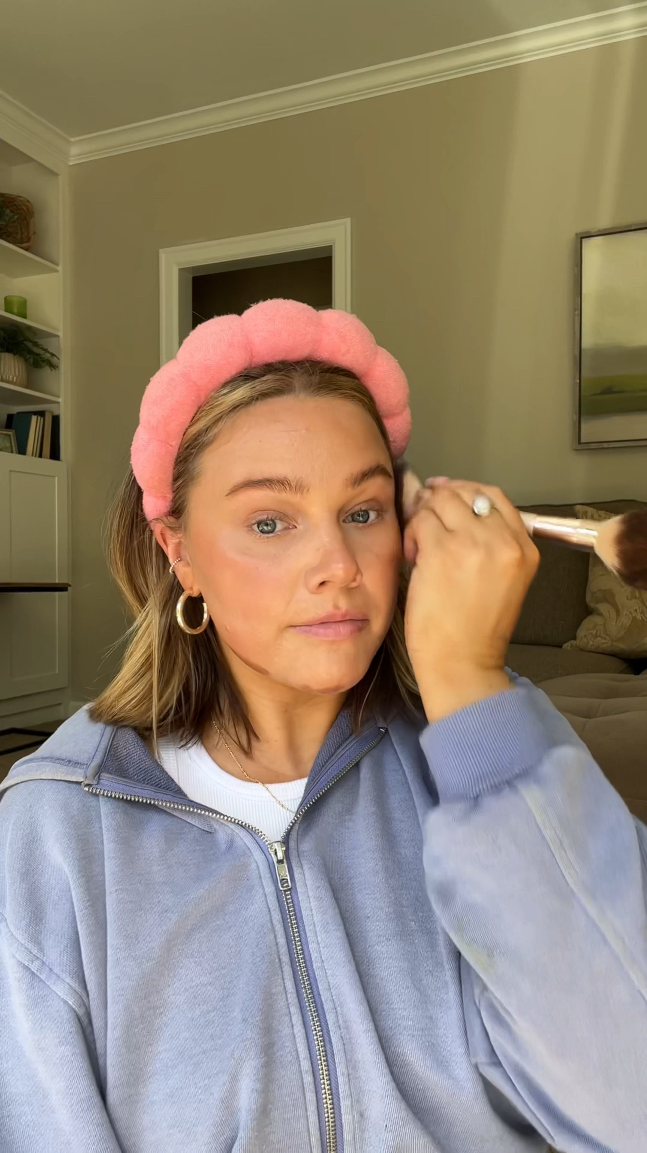 BRE for 20% off right now!! The bronzer I use daily! Super creamy and light you can layer it really well and it blends so great with this brush. Truly such a good brush for powder (fluffy side) and creams (compact side) I like both of these shades! I tend to use the darker 5.5 one when I’m more tan. A little goes a long way! It’s what I use for bronzer/contour in most of my makeup vids. Powder blush shade starstruck! 

