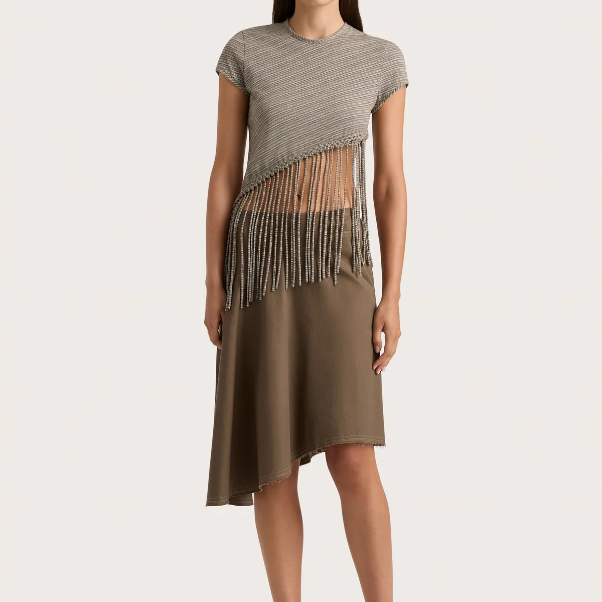 Maceio T-Shirt Walnut Stripe - Final Sale | Faithfull (AU)