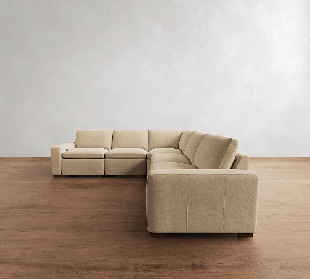Westlake Leather Power Reclining L-Shaped Sectional (121") | Pottery Barn (US)